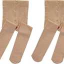 Stelle Girls Ballet Dance Students School Footed Tight (Toddler/Little Kid/Big Kid)
 Color: 2-pack-tan, Size: 4-6yrs