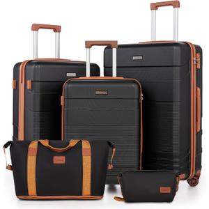 Cobens Luggage Sets 5 Piece with Spinner Wheels, 20/24/28inch