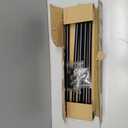 Curtain Rods for windows 32-62 inch, 5/8 inch Decorative Matte Black Splicing Heavy Duty Metal Curtain Rod set with Brackets