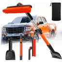 DMJN [2026 Upgrade Extendable Car Snow Brush and Ice Scraper [3in1] Clean Snow, Ice and Frost, 45''Adjustable Length with 360° Rotating Brush Head, Suitable for All CarsMedium