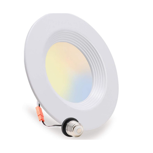 Energetic 5/6 Inch 5CCT LED Recessed Light, 2700K-6500K Selectable Downlight, Can Lights with Baffle Trim, CRI 90, Wet Rated, E26 Base, 10.5W=85W, Dimmable, Simple Retrofit Installation, ETL