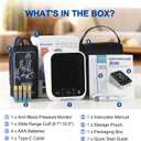 Blood Pressure Monitor for Home Use Automatic Arm BP Machine with Large Adjustable Cuff (8.6-17) Bluetooth Heart Rate Monitor Digital BP Monitor 2x199 Readout 5.5 Large Screen for iOS & Android