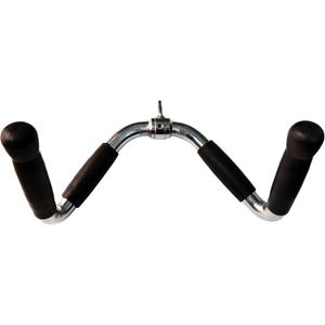 Lat Cable Machine Attachment Curl Pulldown Barbell Revolving Bar, Multi-Exerciser Cable Attachment, Solid Steel Tricep Press Down Bar with Rubber Handgrips & Revolving Hanger