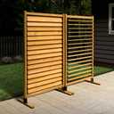 Enclo Convertible Freestanding/Surface Mounted Privacy Screen, Cedar Wood