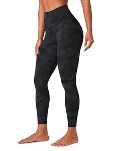 CRZ YOGA Butterlift Workout Leggings 25" - High Waisted Pilates Gym Athletic Womens Yoga Pants Buttery Soft Dark Grey Camouflage 2 Medium