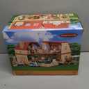 Family Cozy Cabin Doll House Playset, Dollhouse Furniture and Accessories,DIY Cottage Pretend Play Dollhouses, for Toddlers, Boys & Girls