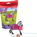 Schleich Horse Club Playful Foal Horse Playset - Authentic Toy Figure with Removable Blanket, Bottle, and Ball Accessories, Fun and Imaginative Play for Boys and Girls, Gift for Kids Ages 5+