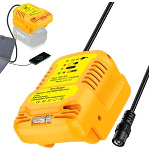Solar Charger for Dewalt 20V Battery,for Solar PanelsNot Include Work for Charge Dewalt 20V Max Power Tool Battery,External Your Cordless Tool Batteries Portable Chargering in Trip and Outdoor
