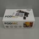 RDE PodMic Cardioid Dynamic Broadcast Microphone with Integrated Swing Mount for Podcasting, Streaming, Gaming, and Voice Recording, Black