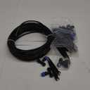 HIRALIY 59FT Greenhouse Misting Drip Irrigation Kit, Hanging Plant Watering, Garden Watering System with 1/4" Blank Tubing and Misting Nozzles, Quick Connector Design Automatic Irrigation System
