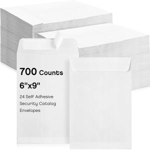 Fuutreo 700 Counts White Envelopes 6 x 9 Inch Self Adhesive Catalog Security Mailing Envelopes with Adhesive for Mailing Storage Organizing Home Office Fuutreo 700 Counts White Envelopes 6 x 9 Inch Self Adhesive Catalog Security Mailing Envelopes with Adhesive for Mailing Storage Organizing Home Office