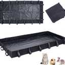 Guinea Pig Cage Bottom Tarp for C&C Grids Habitat Cage Panel, 47x24 inches Guinea Pig Cage Liner Base, Washable Small Animal Cage Bedding for Rabbits Hamsters Hedgehogs Ferrets Small Pets(No Cage)