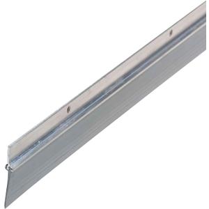 MD Building Screw-On Door Sweep, Draft Stopper, Silver, 36in | Double-Fin Vinyl Seal, Blocks Drafts Moisture Dust Insects, Energy Saving, Screws Included, Cut-To-Length