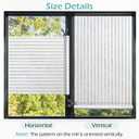 DOWELL Window Privacy Film, Frosted Glass Window Film, Static Cling Glass Vinyl, Heat Blocking Frosting Coverings, Removable Door Stickers for Home Office, Non-Adhesive, Reusable, 23.6 x 157.5 inches, 23.6" X 157.4"