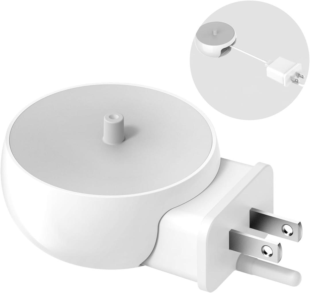 2-in-1 Wall Charger for Philips Sonicare Electric Toothbrush, 3-Port US Plug Charger Base for Philip 1100 3100 4100 4300 4500 5100 5300 6000 6100 6300 7000 Serie, IPX5, White