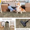 2x3 Washable Brown Area Rug Vintage Entryway Kitchen Carpet Non-Slip Soft Low Pile Distressed Indoor Small Throw Rug for Bedroom Bathroom Entrance