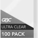 GBC Laminating Sheets, Thermal Laminating Pouches, Letter Size, 3 Mil, HeatSeal Ultra Clear, 100 Pack (3745022)