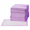 Amazon Basics Cat Litters Pee Pads, 40 Count, Universal Fit for Litter Box, Odor Control, Unscented, Purple 