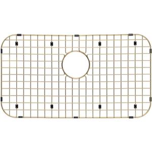 Starstar Sinks Protector Matte Gold 304 Stainless Steel Kitchen Bottom Protector Grid, Rack For The Sink 26" x 14.375"