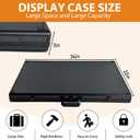 34"x22" Card Show Display Case,Portable Aluminum Trading Card Display Case,Clear Acrylic Card Box with Locks Suitable for Sports Card/TCG/Jewelry Collection (Black)