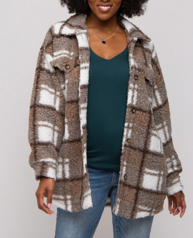 Brown Plaid Sherpa Jacket
XL