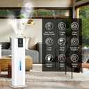 Smart Humidifiers Large Room Bedroom Home,2.11Gal(8L) Quiet Top Fill Cool Mist Humidifier,Smart App & Remote Control, 3 Speed Humidifier with 360Nozzle,Humidity Setting for Baby Office Plant(White)