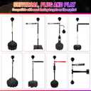 2 Boxing Speed Ball Universal 8mm Screw Replaceable Spare Sandbag with Ball Pump for Dynamic and Enduring Training SessionsBlack