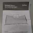Basketball Net Catcher Basketball Backstop Net Basketball Barrier Nets for Backyard 12 x 10 ft Rebounder to Guard Rebound and Return Basketball with Sand Bags and Carry Bag 