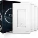 MOES Smart Light Switch, 2.4GHz WiFi Single Pole & 3 Way Wall Switches, Compatible With Alexa and Google Home, Smart Life APP Remote Control, Neutral Wire Required, No Hub Required, White 4 Pack (Medium)