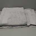 TEXTILOM 100% Turkish Cotton 5 Pcs Luxury Bath Towels, Soft & Absorbent Bathroom Towels Set (2 Bath Towel, 1 Hand Towel, 2 Washcloths)- Light Grey