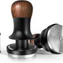 MHW-3BOMBER 58mm Espresso Tamper - 3 Spring Loaded Coffee Tamper with 15lb / 30lbs Replacement Springs - Barista Calibrated Tamper with Sound Feedback - Compatible with 58mm Portafilter T6172T-OS (Metal Color Ripple Base)