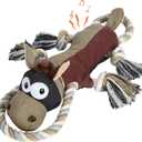 IOKHEIRA Dog Toys for Aggressive Chewers,Tough Indestructible Dog Toys,Squeaky Toys for Large Dogs,Durable Dog Chew Toys (Auburn)