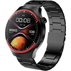 Smart Watch, 2025 Newly Upgraded Smart Watch, 1.62" HD Large Screen, 24-Hour Bluetooth Sports Heart Rate Monitor LED Watch, Multiple Sports Modes, Compatible with iPhone & Android (Black)
 Watch 4 Pro