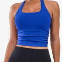 BMJL Womens Halter Built in Bra Workout Sports Tank Tops Summer Trendy Backless Going Out Clothing 2025, M