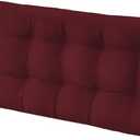 Tufted Bench Cushions for Outdoor Furniture, 44" x 19" Porch Swing Cushions Filled with Foam, Overstuffed Patio Cushions for Bench Loveseat with 2-3 Seats,Thick and Water Resistant, Burgundy