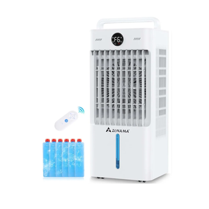 Swamp Cooler, 3-IN-1 Evaporative Air Cooler with Display & Remote, Windowless Portable Air Conditioners with Ice Cooling, 12H Timer, 6 Speeds, 60° Oscillation, Air Cooler Fan for Home Office