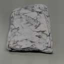 UMINEUX Round Fitted Vinyl Tablecloth with Elastic Edged & Flannel Backing, Waterproof Wipeable Round Table Cover for Indoor Outdoor Patio Use - Fits Tables up to 40" - 44" Diameter(WhiteMarble)