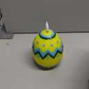 DRomance Easter Flameless Candles Battery Operated with 6 Hour Timer Battery Operated Real Wax Color Painted Easter Egg Shaped LED Flickering Candles Dinner Spring Holiday Decor(Yellow, 2.4"D x 6.3"H)