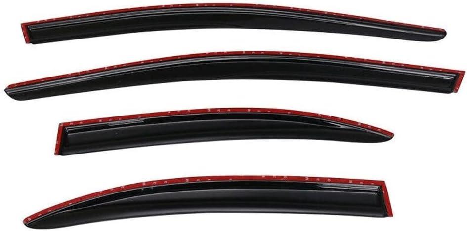 Evo JDM Wavy Mugen Window Visors Rain Sun Guard Vent Acrylic Left Right for Mitsubishi for Lancer 2008-2017 Smoke/Tinted 4CAR-WDM- ML08V2-94039M