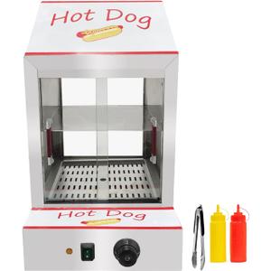 Commercial Hot Dog Machine With Bun Warmer Hot Dog Steamer Electric Hotdog Display Case For Hotdogs And Buns