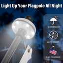 ZMTECH Flag Poles for Outside House Residential or Commerical, 1 Inch Tangle Free Flag Pole Kit for American Flag (Black-Light, 7FT)