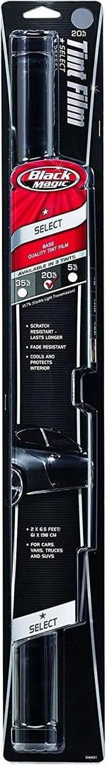 Black Magic Select 20% VLT Tinted Window Film, Scratch-Resistant Tint for Car Windows  Black (24-Inch x 78-Inch (1 Roll))