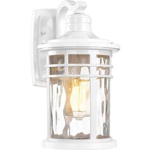 Darkaway Outdoor Wall Light Fixture,Outside Porch Lights Wall Mounted with Water Ripple Glass Exterior Waterproof Lantern Modern Wall Sconce Lighting for Front Door Yard Patio