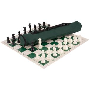 U.S. Chess Quiver Chess Set Combination - Triple Weighted (Green)