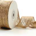 Burlap Ribbon, 1-1/2 Inch x 10 Yard Jute Ribbon,Tan Twine Ribbon, Natural Ribbon for DIY Handmade, Outdoor Decoration, Gift Wrapping