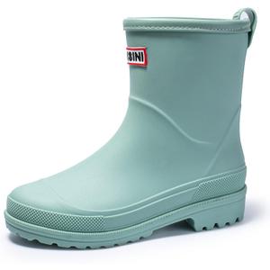 Nutropa Mid Calf Rain Boots for Women,Waterproof Garden Shoes Anti-Slip Rainboots,Outdoor Work Rain Shoes (Green, 39)