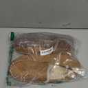 Lulex Moccasins for Men House Slippers Indoor Outdoor Plush Mens Bedroom Shoes with Hard Sole Beige 10 M US