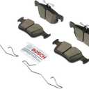 BOSCH BC1665 QuietCast Premium Ceramic Disc Brake Pad Set - Compatible with Select Ford Bronco Sport, Edge, Escape, Fusion, Maverick; Lincoln Continental, Corsair, MKC, MKX, MKZ, Nautilus + More; REAR