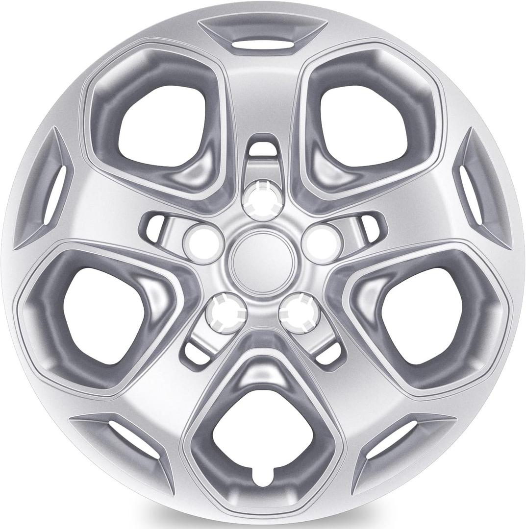 TangMiGe 4-Pack Hubcaps Wheel Covers Compatible with Ford Fusion 2010 2011 2012, AE5Z1130D, 17 inch 17" (Silver Color)