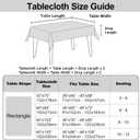 Wondwrla Rectangle Tablecloth, Vinyl Tablecloths with Flannel Backing, Waterproof Wipeable Oil-Proof, Plastic Table Cloth for Dining, Picnic, Camping, Indoor and Outdoor (Light Gray, 52" x 70")